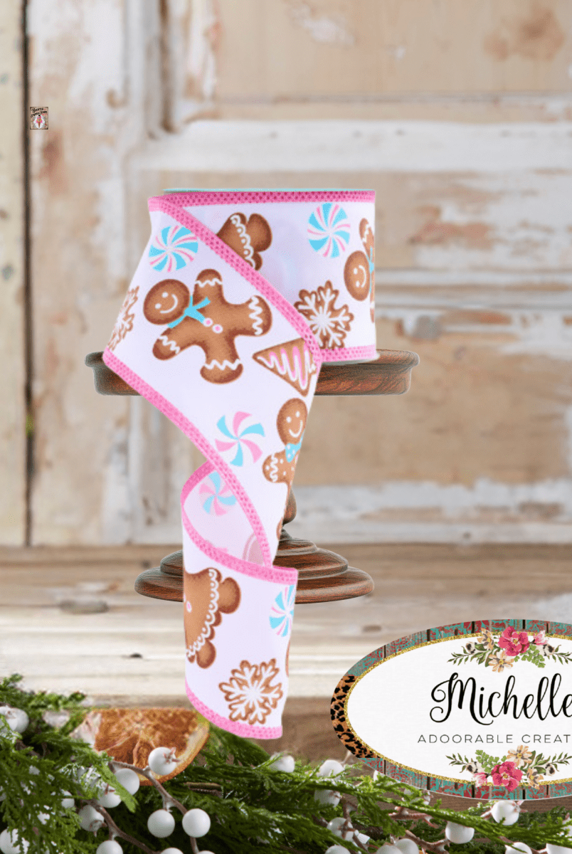 Shop For 2.5" Gingerbread Royal Ribbon: White (10 Yards)