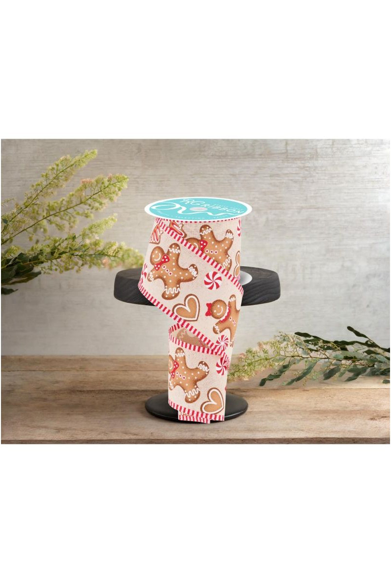 Shop For 2.5" Gingerbread Stripe Ribbon: Cream (10 Yards)