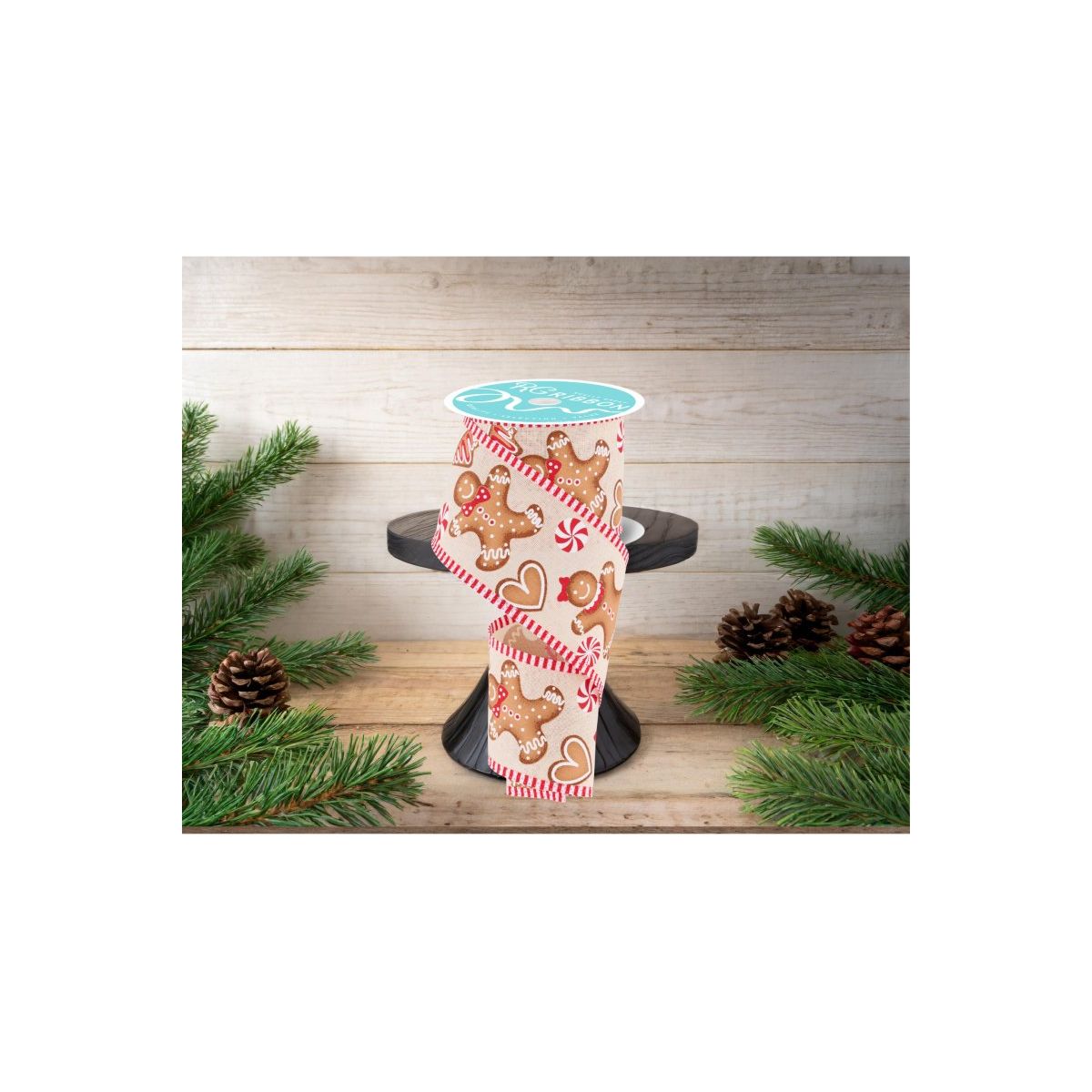 Shop For 2.5" Gingerbread Stripe Ribbon: Cream (10 Yards)