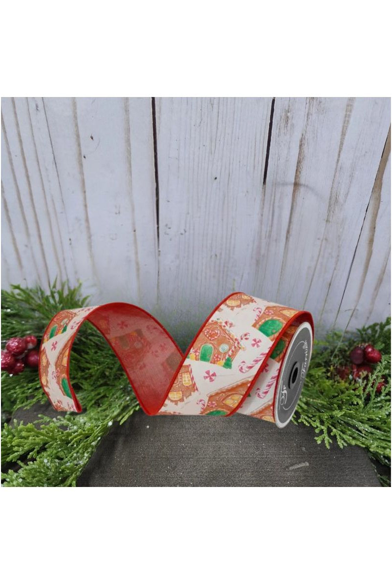 Shop For 2.5" Gingerbread Village Ribbon: White (10 Yards)