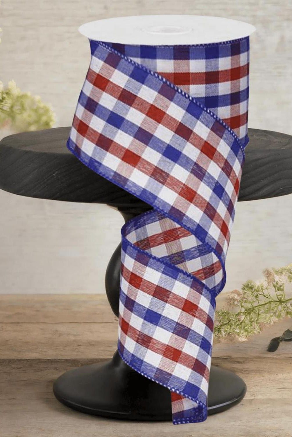 Shop For 2.5" Gingham Plaid Ribbon: Patriotic (10 Yards)