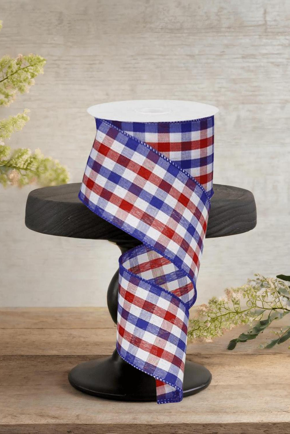 Shop For 2.5" Gingham Plaid Ribbon: Patriotic (10 Yards)