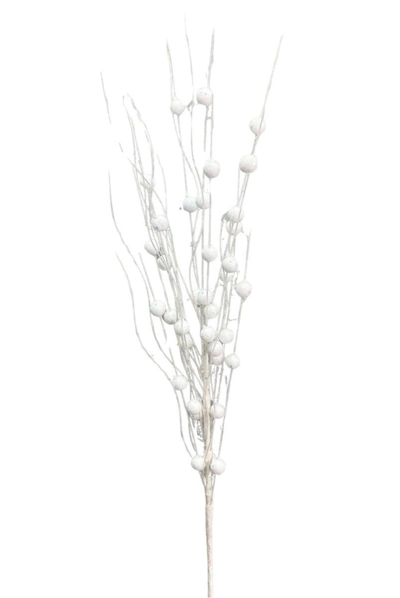 Shop For 25" Glitter Ball Spray: White