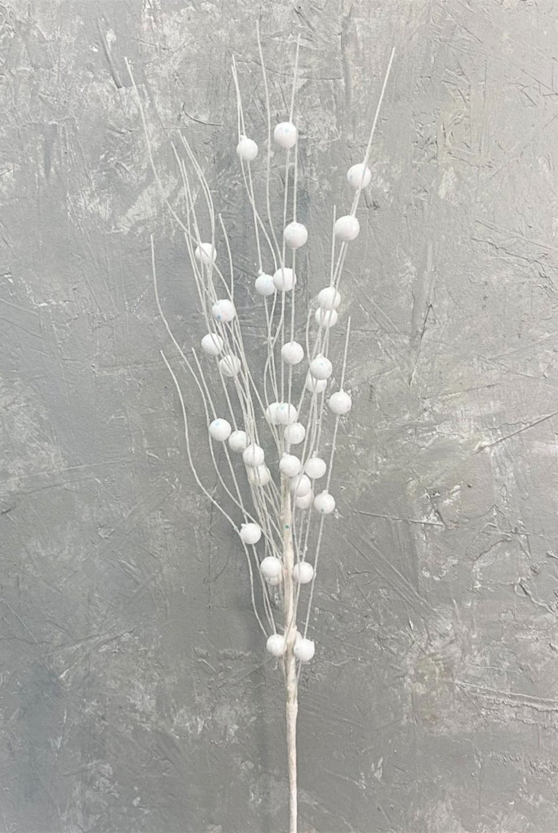 Shop For 25" Glitter Ball Spray: White