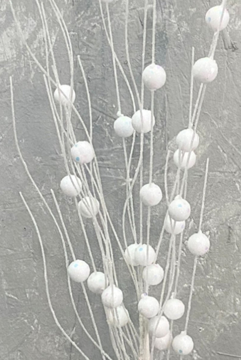 Shop For 25" Glitter Ball Spray: White