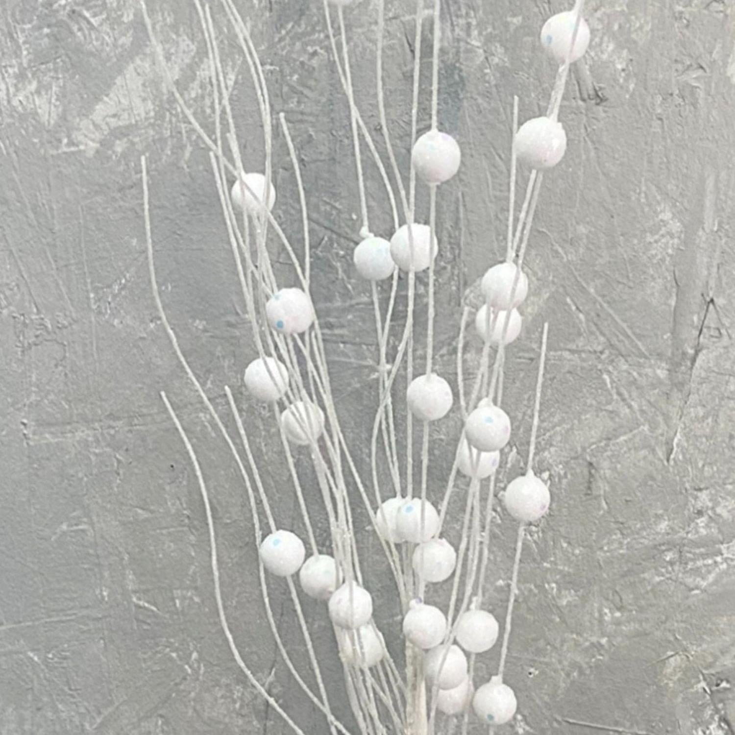 Shop For 25" Glitter Ball Spray: White