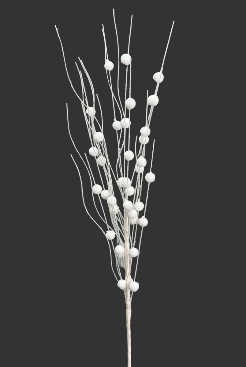 Shop For 25" Glitter Ball Spray: White