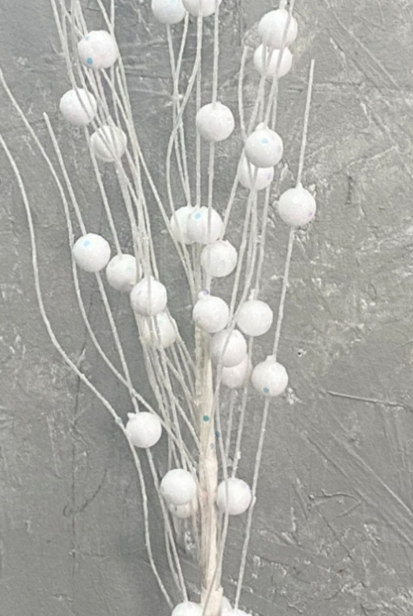 Shop For 25" Glitter Ball Spray: White