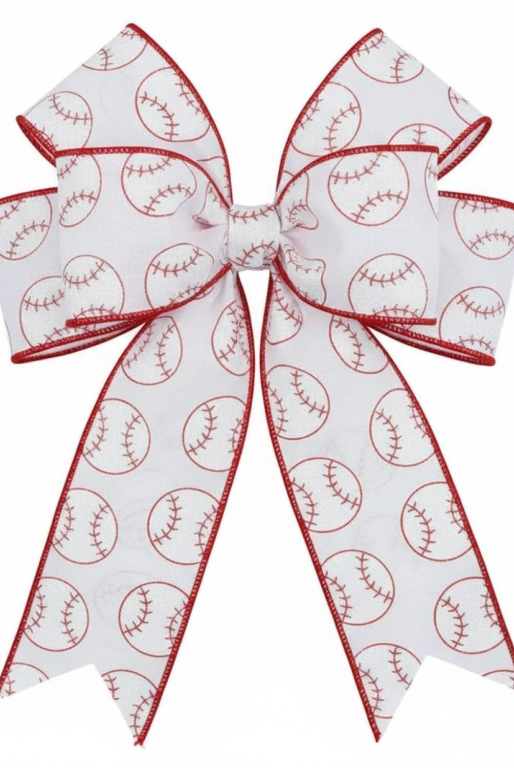 Shop For 2.5" Glitter Baseball on Royal Ribbon: White (10 Yards)