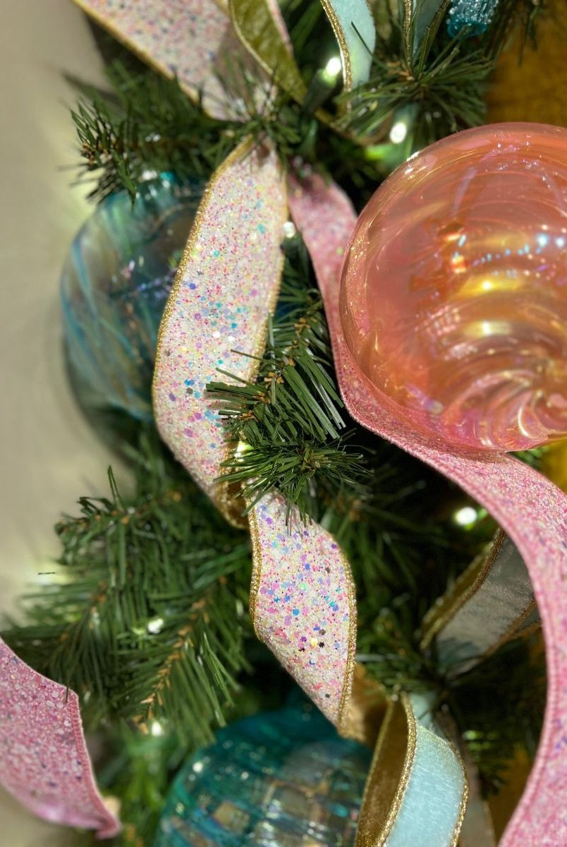 Shop For 2.5" Glitter Confetti Ribbon: Pink (10 Yards) at Michelle's aDOORable Creations