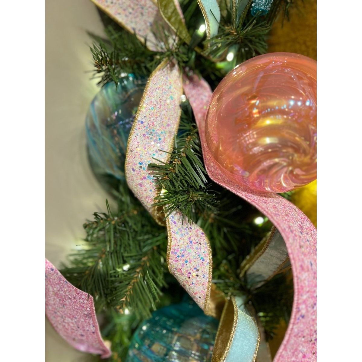 Shop For 2.5" Glitter Confetti Ribbon: Pink (10 Yards) at Michelle's aDOORable Creations