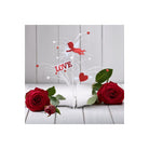 Shop For 25" Glitter Cupid Spray: Red/White
