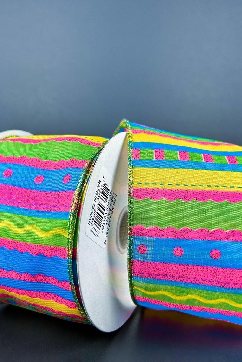 Shop For 2.5" Glitter Fun Satin Stripe Ribbon: Multi (10 Yards)