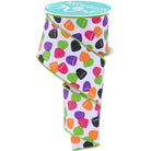 Shop For 2.5" Glitter Gumdrop Ribbon: Pink/Lime (10 Yards)