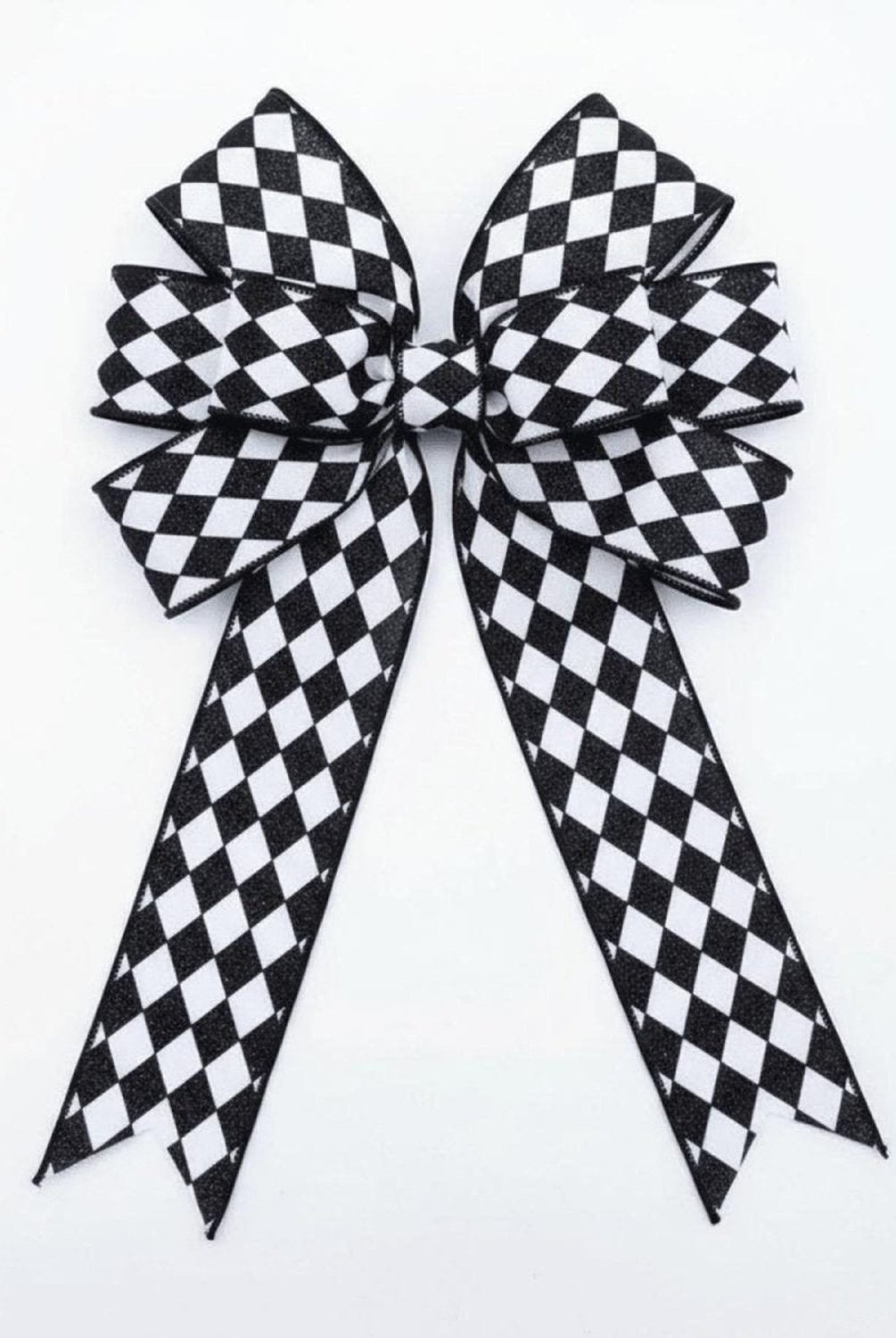 Shop For 2.5" Glitter Jester Diamond Ribbon: Black & White (10 Yards)