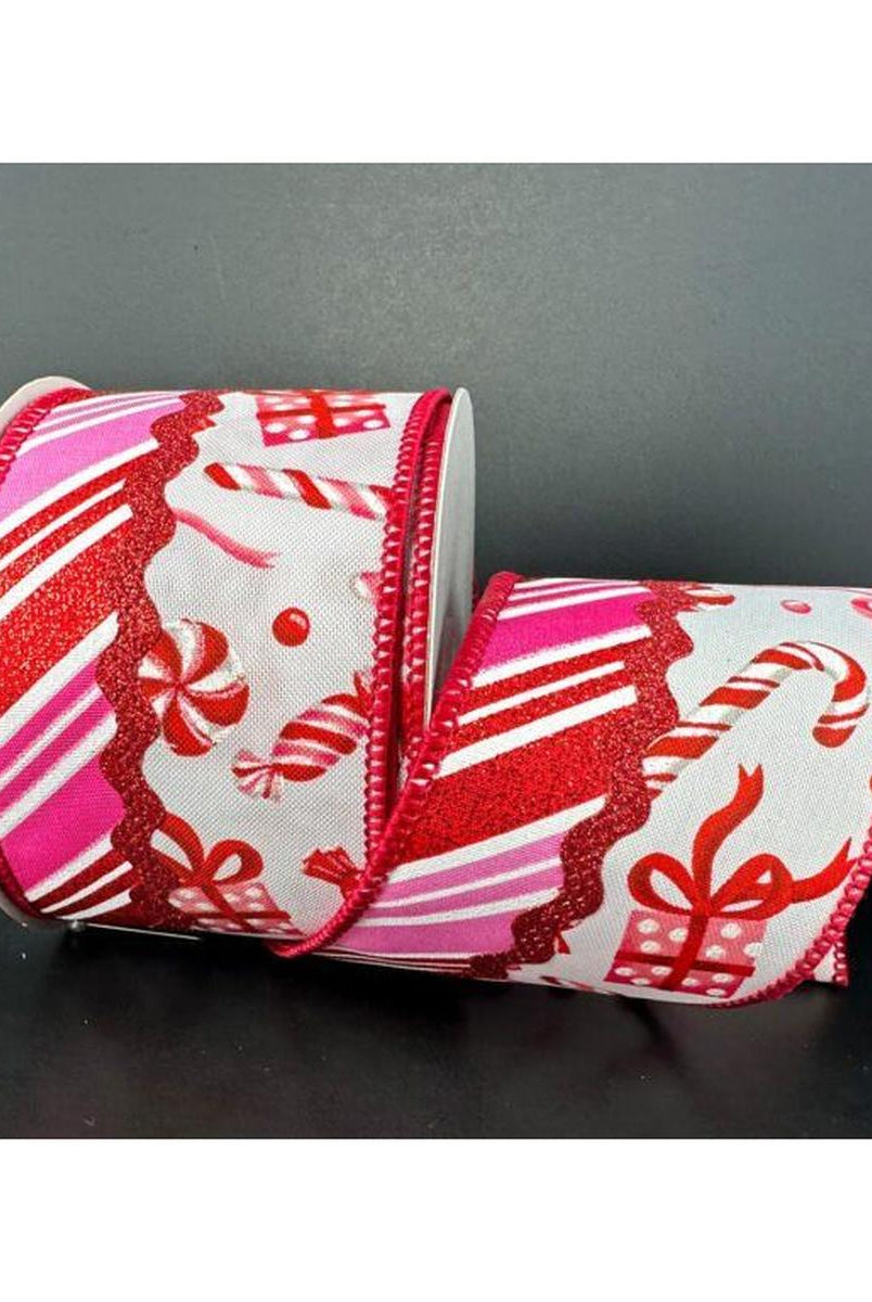 Shop For 2.5" Glitter Loopy Ric Rac Ribbon: Red, Pink and White (10 Yards) at Michelle's aDOORable Creations