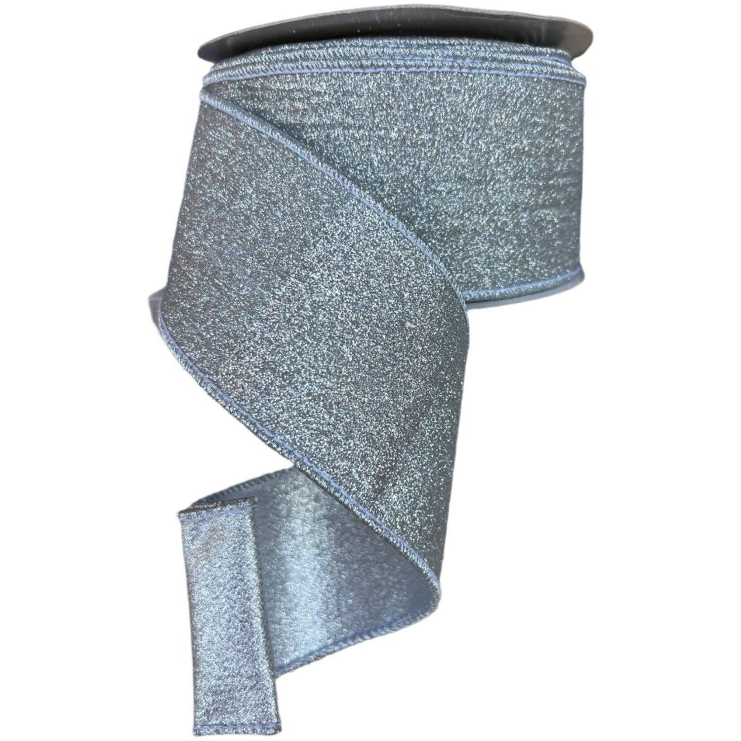 Shop For 2.5" Glitter Ribbon: Silver (10 Yards)