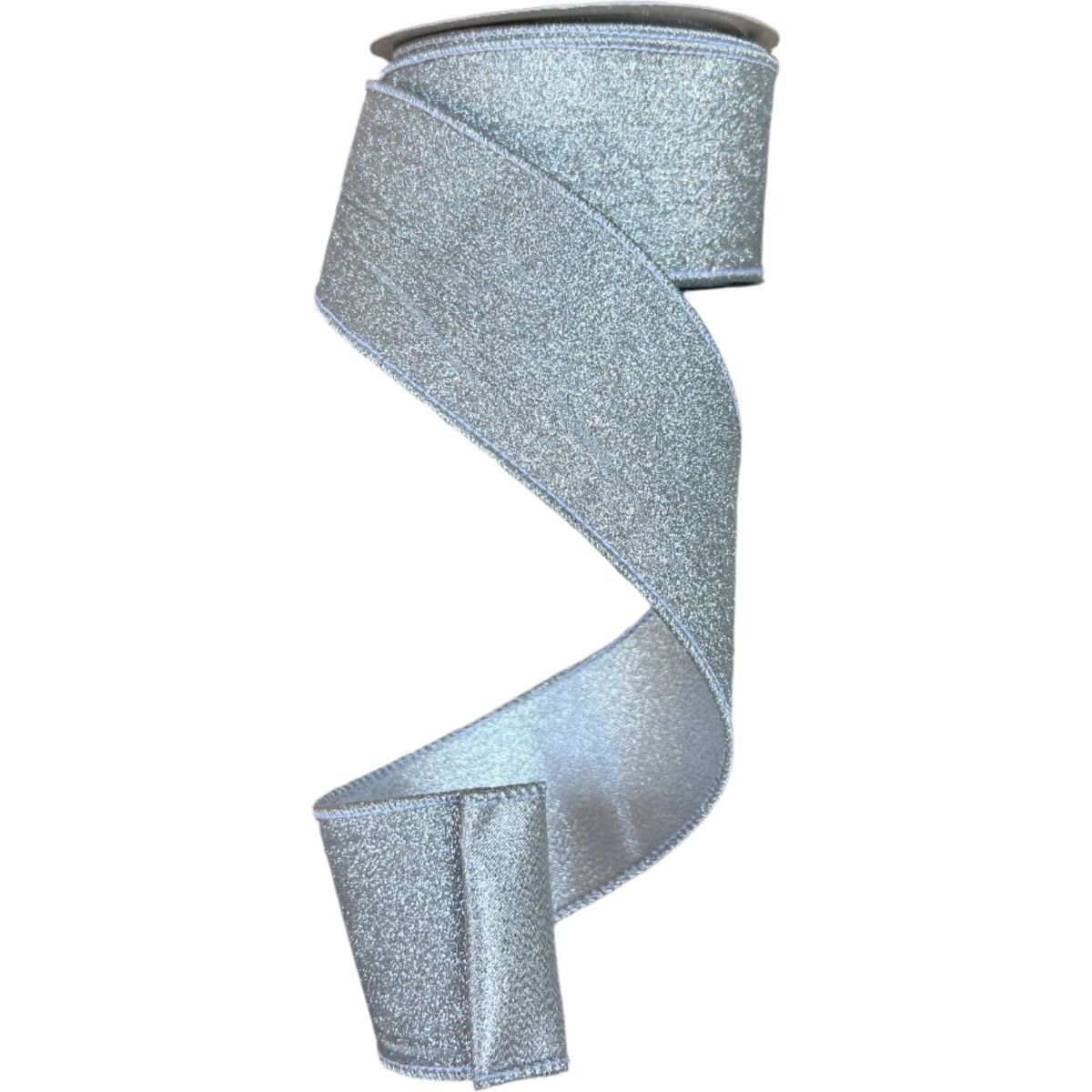 Shop For 2.5" Glitter Ribbon: Silver (10 Yards)