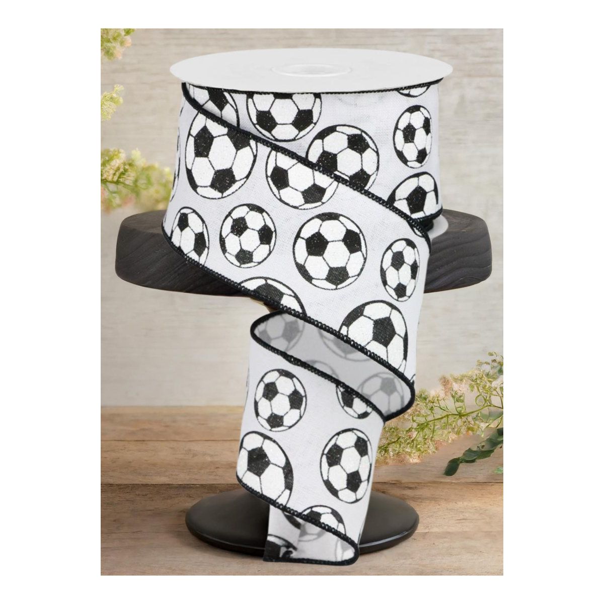 Shop For 2.5" Glitter Soccer Ball Ribbon: White (10 Yards) (Copy)