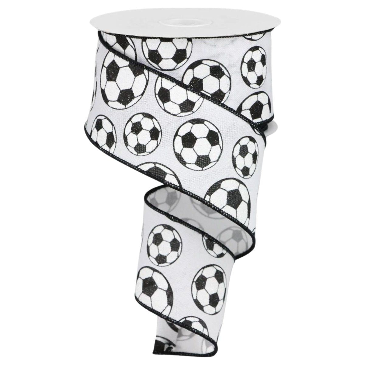 Shop For 2.5" Glitter Soccer Ball Ribbon: White (10 Yards) (Copy)