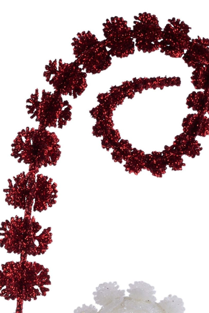 Shop For 25" Glitter Spike Coil Spray: Red/Green