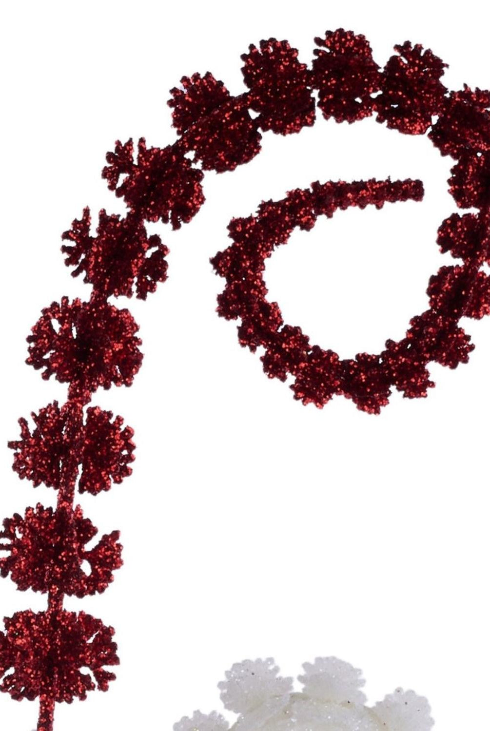 25" Glitter Spike Coil Spray: Red/Green