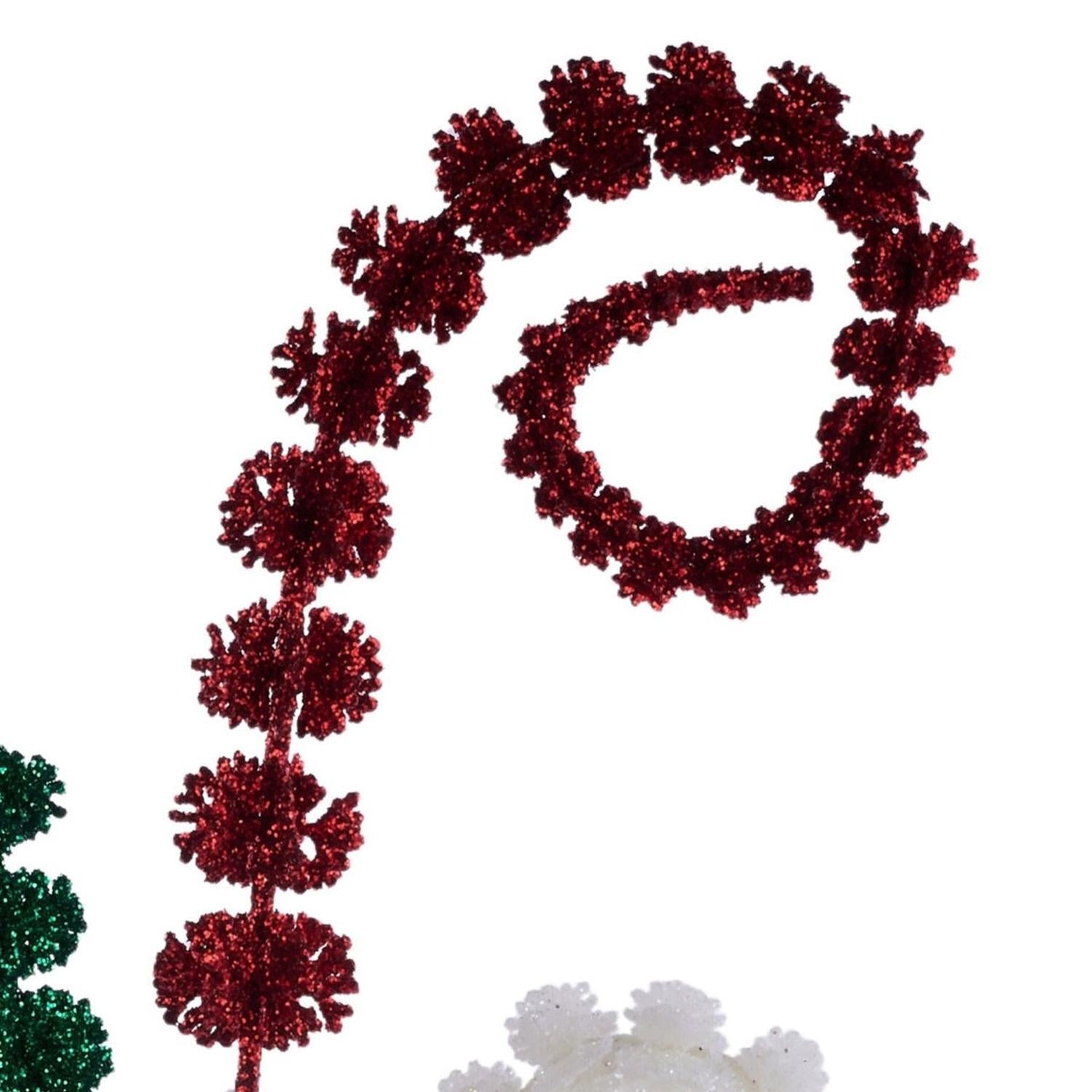 Shop For 25" Glitter Spike Coil Spray: Red/Green