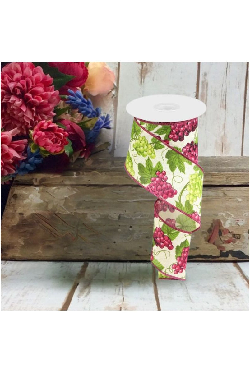 Shop For 2.5" Grapes on Royal: Cream (10 Yards)