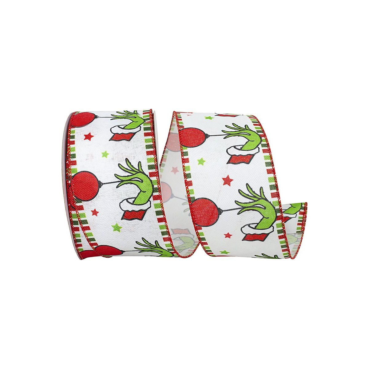Shop For 2.5" Green Monster Hand Ornament Ribbon (10 Yards)