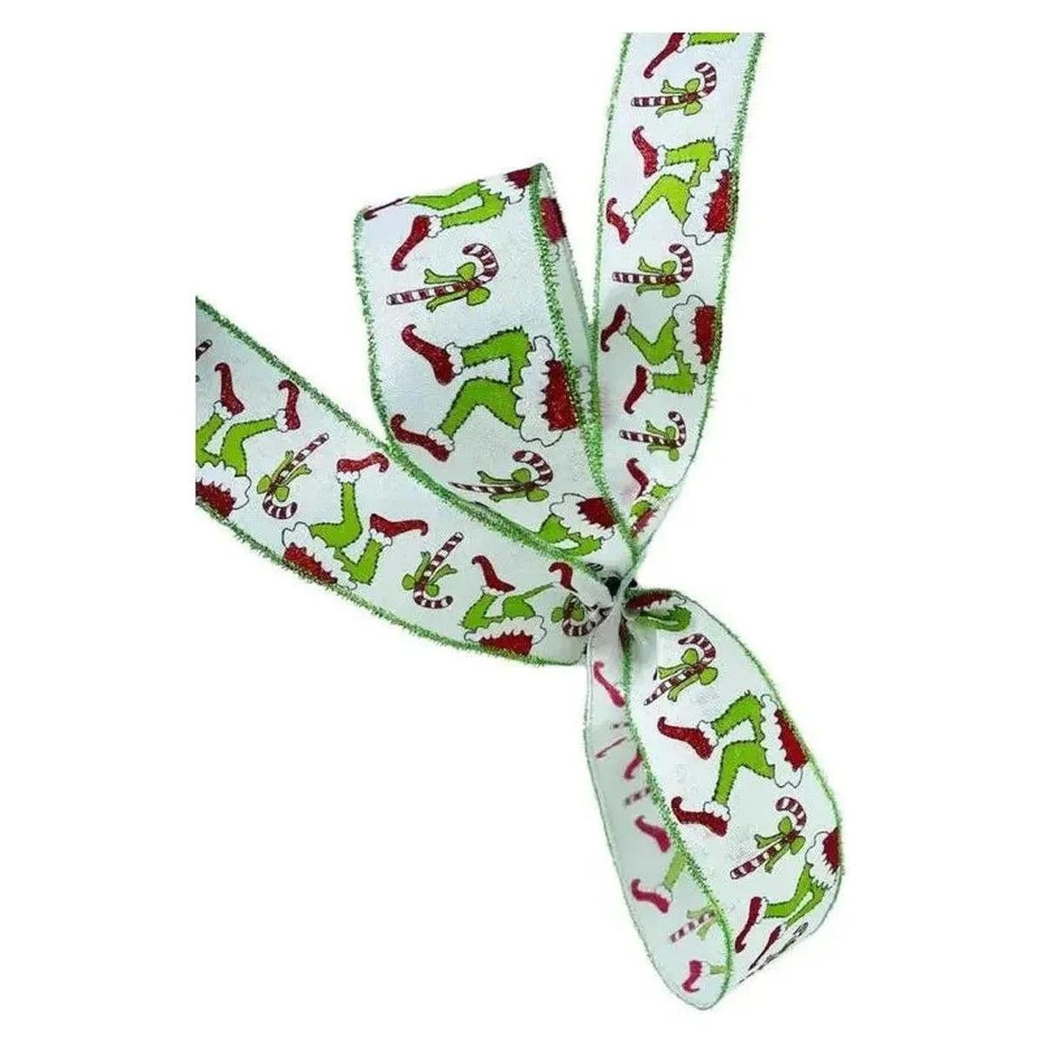 Shop For 2.5" Green Monster Legs Ribbon: Lime Green (10 Yards)