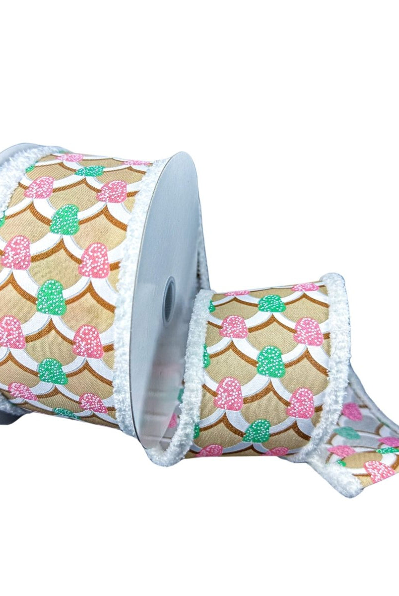 Shop For 2.5" Gumdrop Gingerbread Roof Drift Ribbon: Pastel (10 Yards)