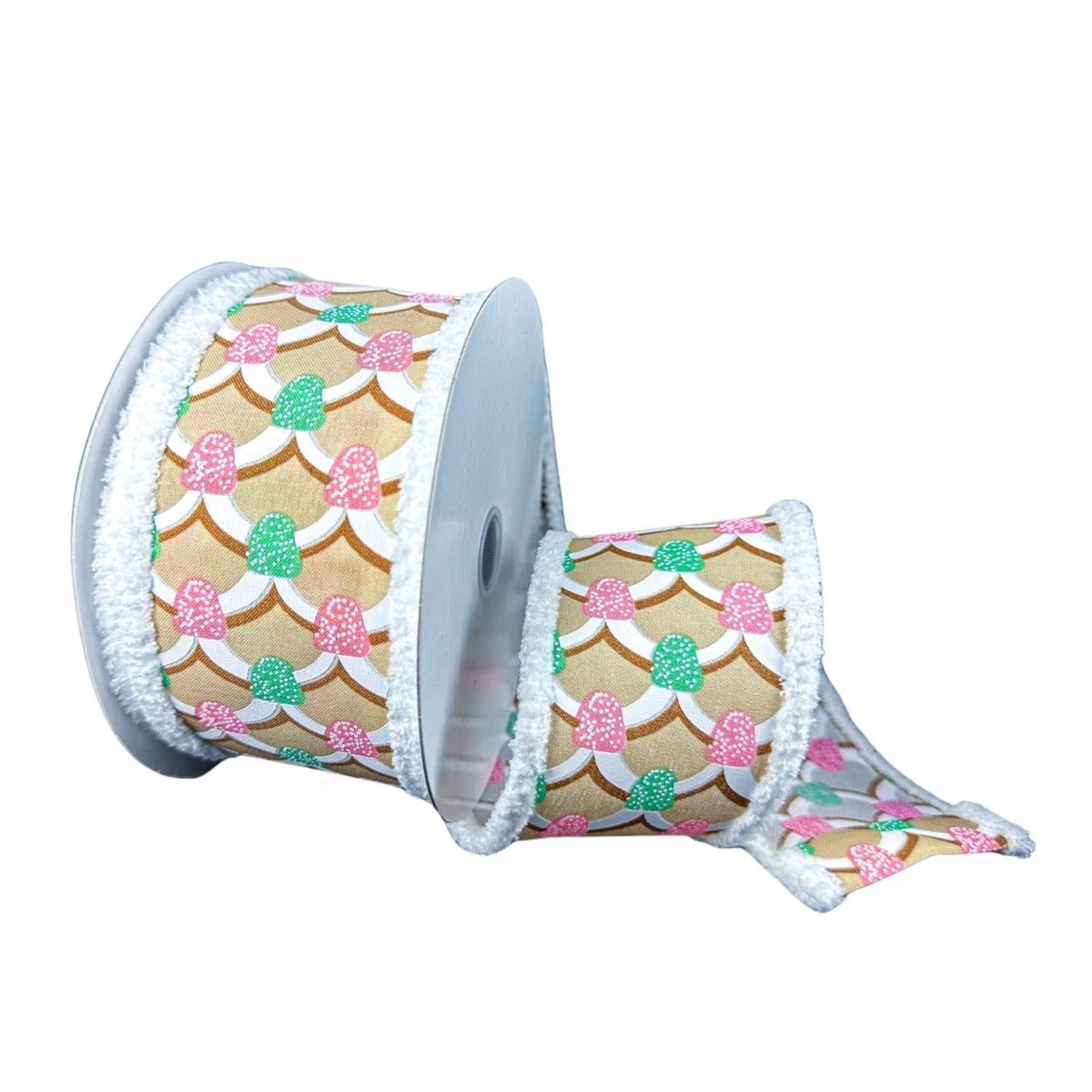 Shop For 2.5" Gumdrop Gingerbread Roof Drift Ribbon: Pastel (10 Yards)