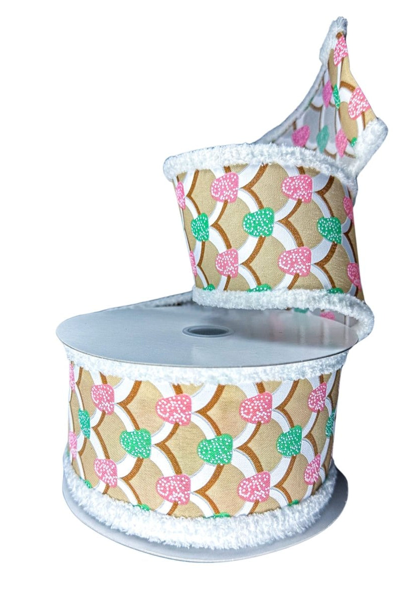 Shop For 2.5" Gumdrop Gingerbread Roof Drift Ribbon: Pastel (10 Yards)
