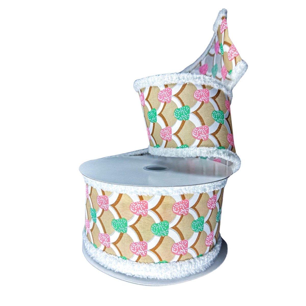 Shop For 2.5" Gumdrop Gingerbread Roof Drift Ribbon: Pastel (10 Yards)