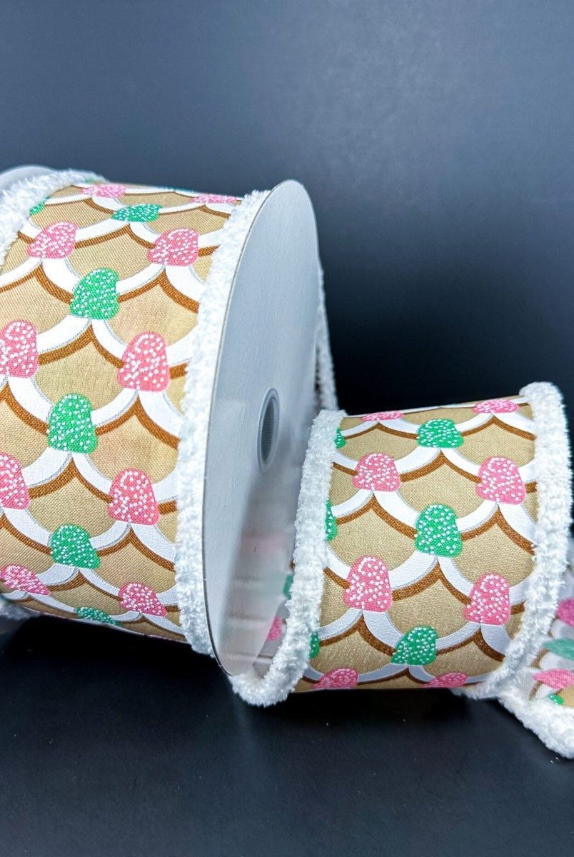 Shop For 2.5" Gumdrop Gingerbread Roof Drift Ribbon: Pastel (10 Yards)