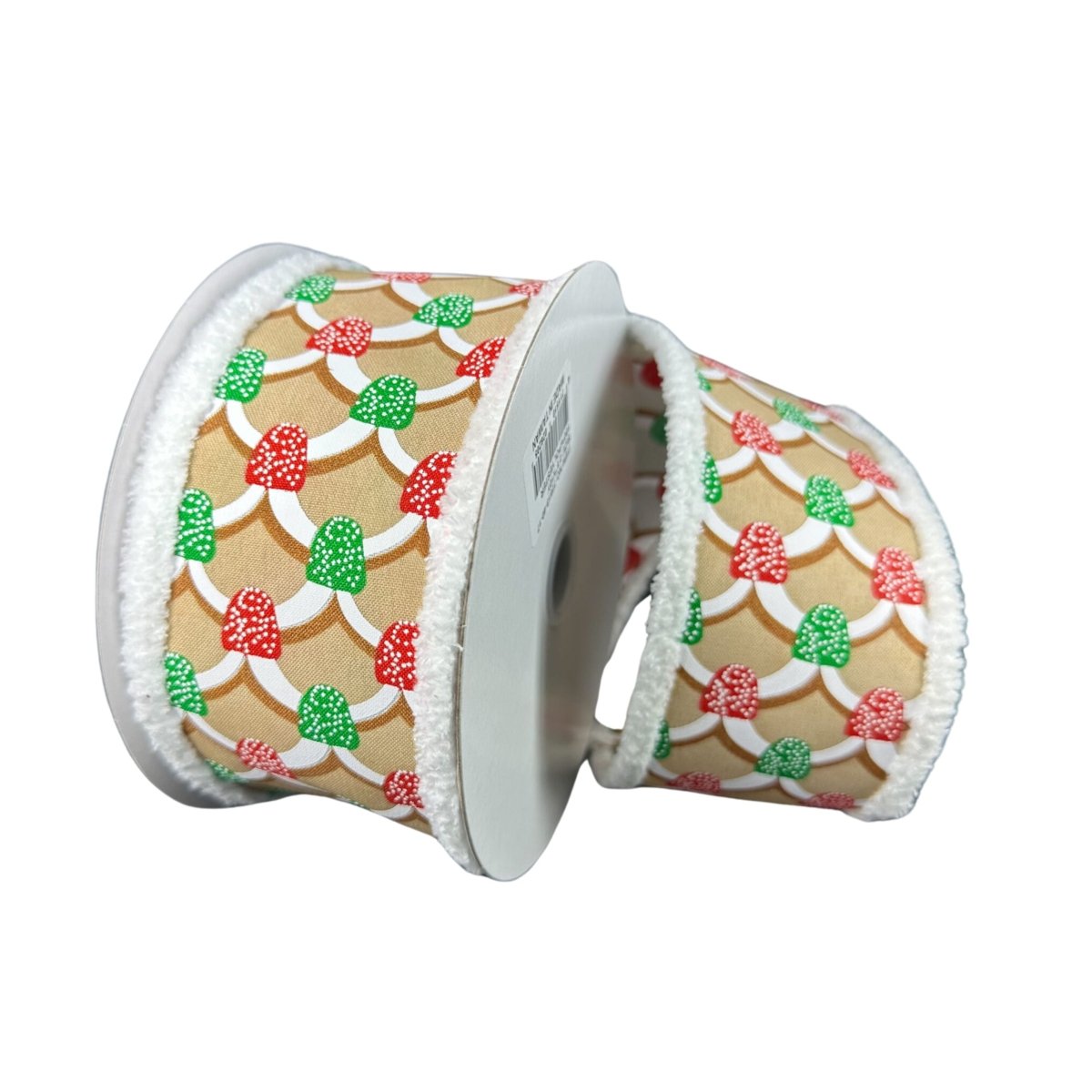 Shop For 2.5" Gumdrop Gingerbread Roof Drift Ribbon: Red/Green (10 Yards)