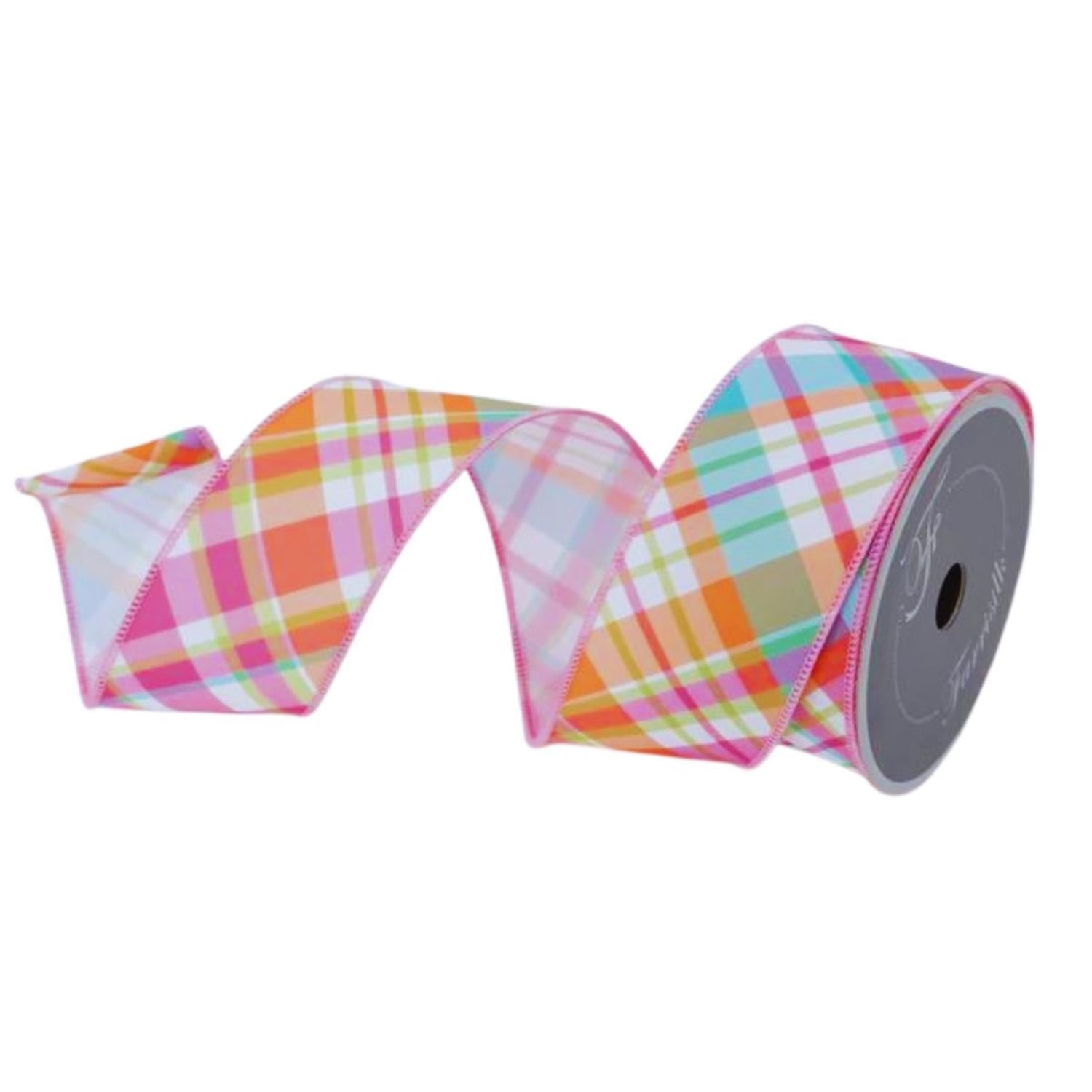 Shop For 2.5" Gumdrop Plaid Ribbon: Multi (10 Yards)