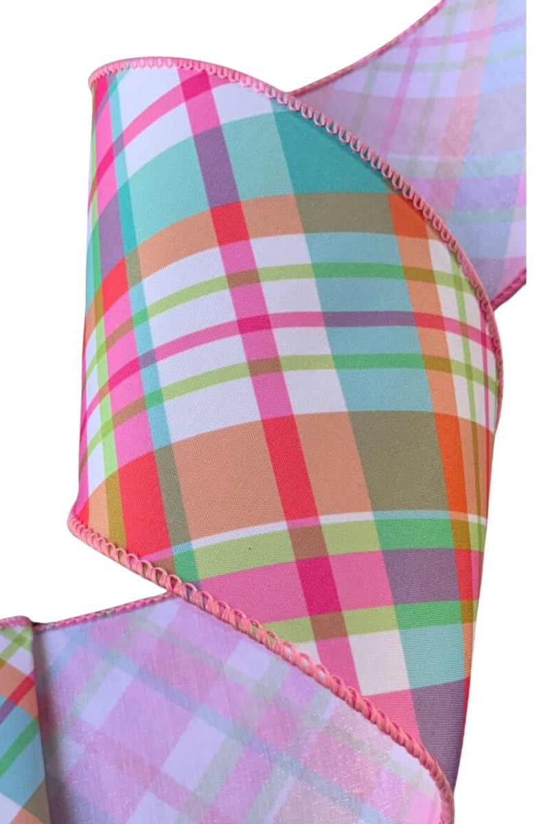 Shop For 2.5" Gumdrop Plaid Ribbon: Multi (10 Yards)