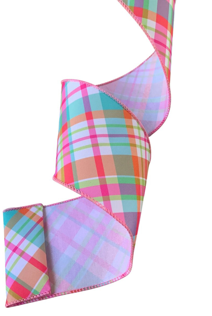 Shop For 2.5" Gumdrop Plaid Ribbon: Multi (10 Yards)
