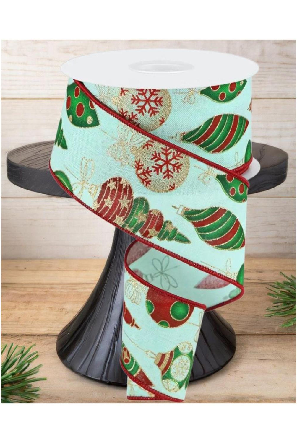 2.5" Hanging Christmas Ornament Ribbon: Mint Green (10 Yards)