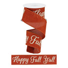 Shop For 2.5" Happy Fall Yall Ribbon: Rust (10 Yards)