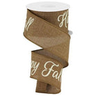 Shop For 2.5" Happy Fall Yall Ribbon: Tan (10 Yards)