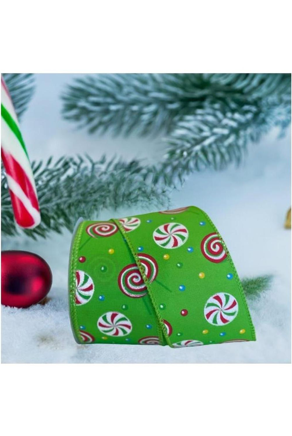 2.5" Hard Candy Ribbon: Green (10 Yards)