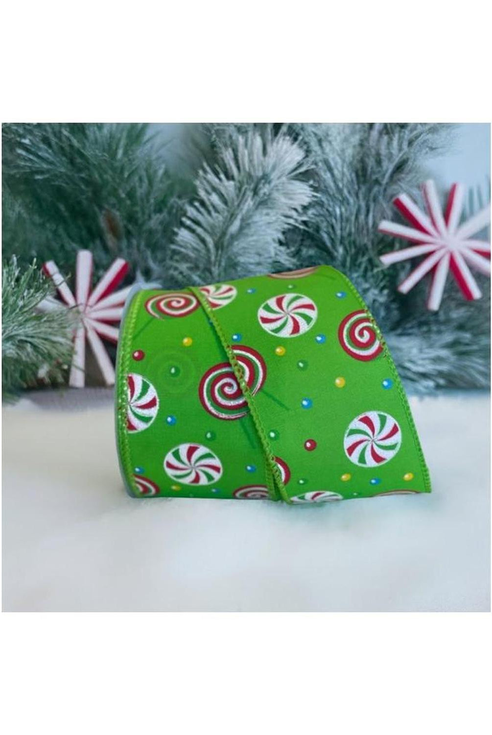 2.5" Hard Candy Ribbon: Green (10 Yards)