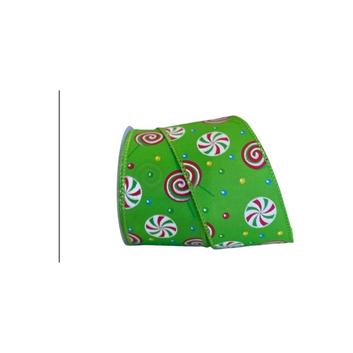 Shop For 2.5" Hard Candy Ribbon: Green (10 Yards) at Michelle's aDOORable Creations