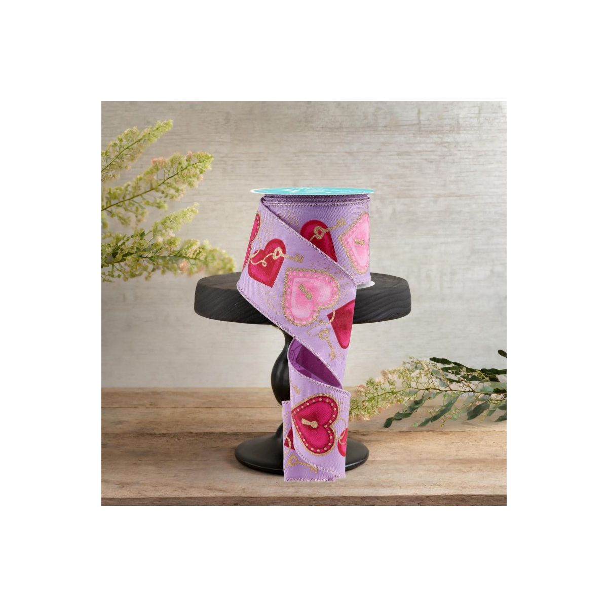 Shop For 2.5" Heart Locks Ribbon: Lavender (10 Yards)