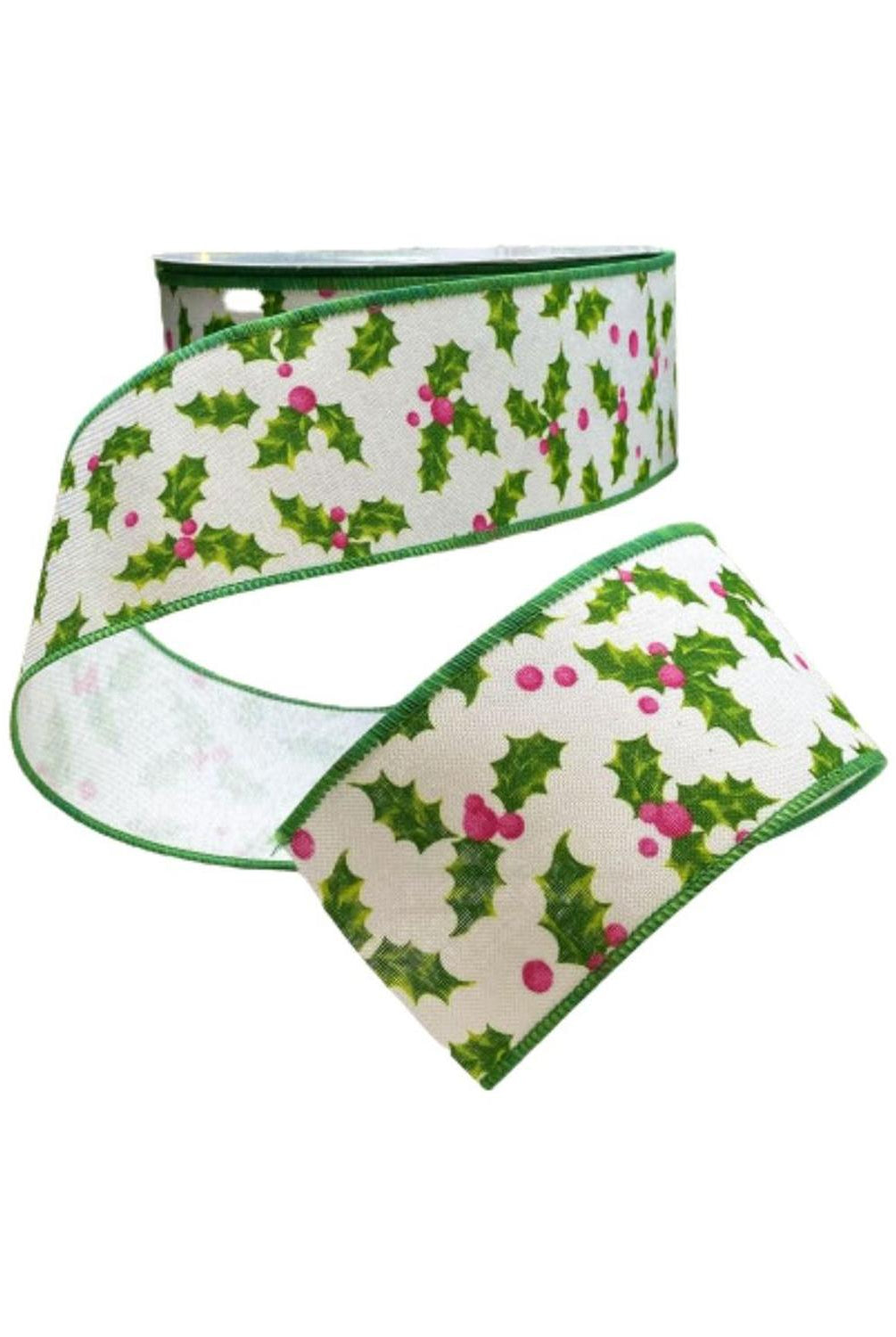 2.5" Holly Ribbon: Red & Green (25 Yards)