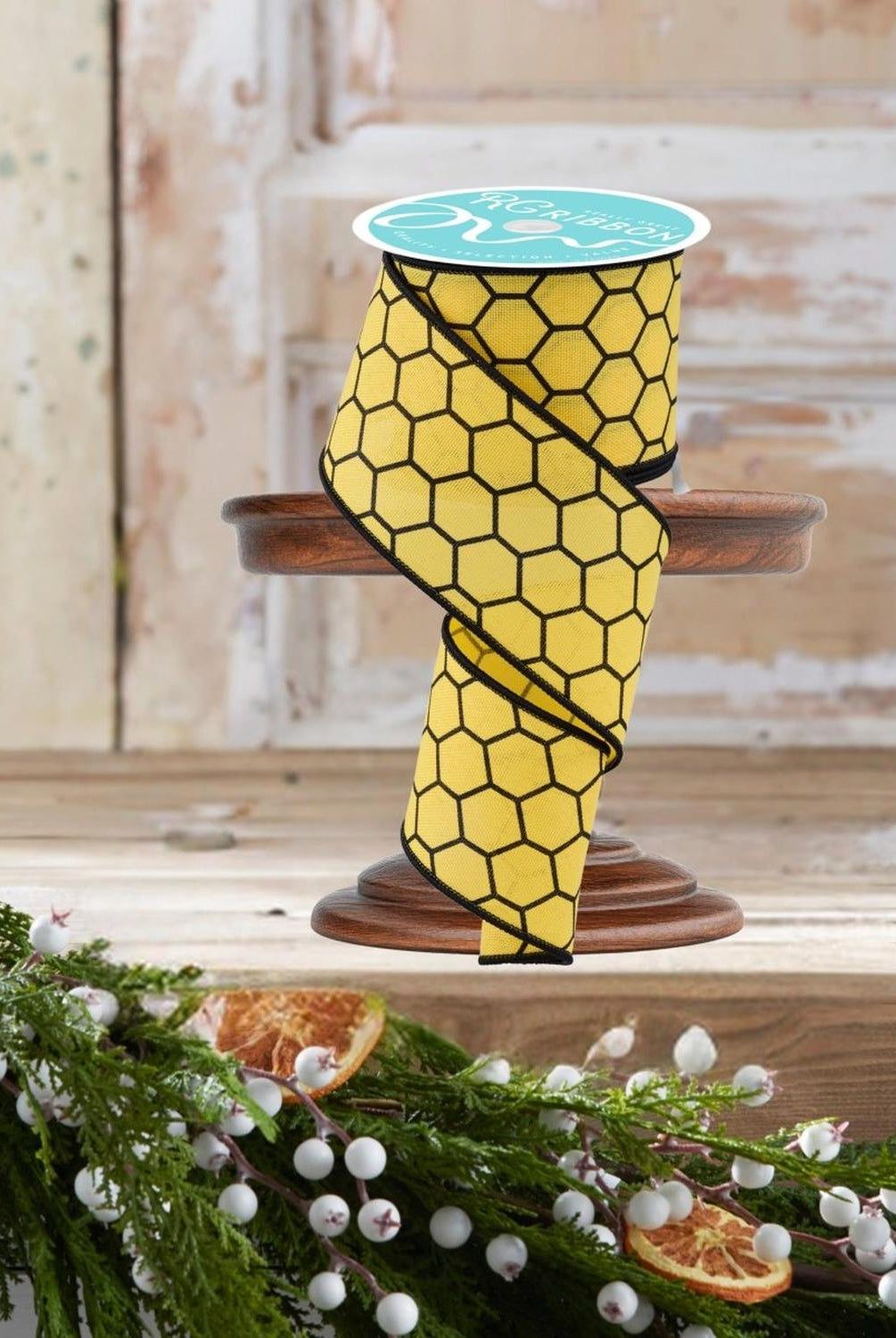 Shop For 2.5" Honeycomb Ribbon: Yellow (10 Yards)