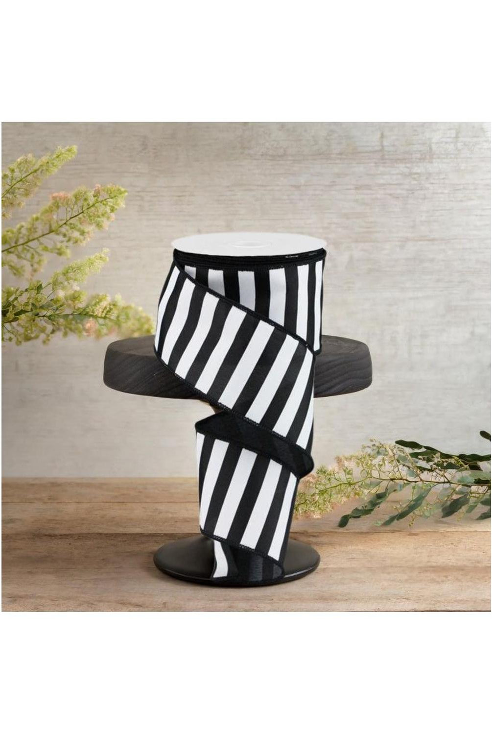 Shop For 2.5" Horizontal Black & White Stripe Ribbon (10 Yard)