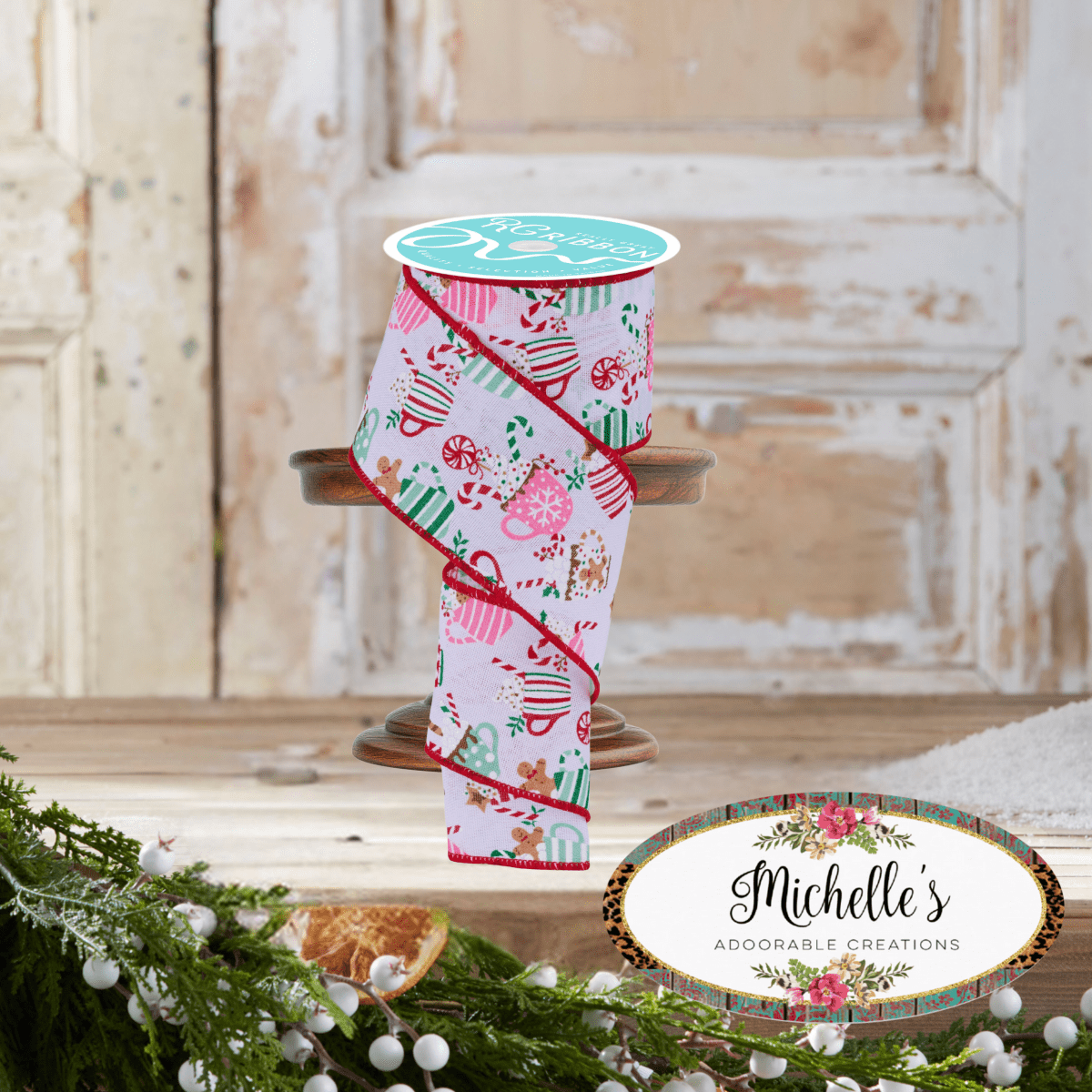 Shop For 2.5" Hot Cocoa Mugs Ribbon: White (10 Yards)